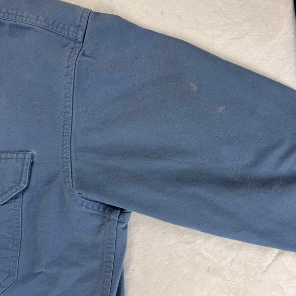 Woolrich Men's Chamois Blue Flannel Button Down Shirt Size XL - Picture 6 of 7